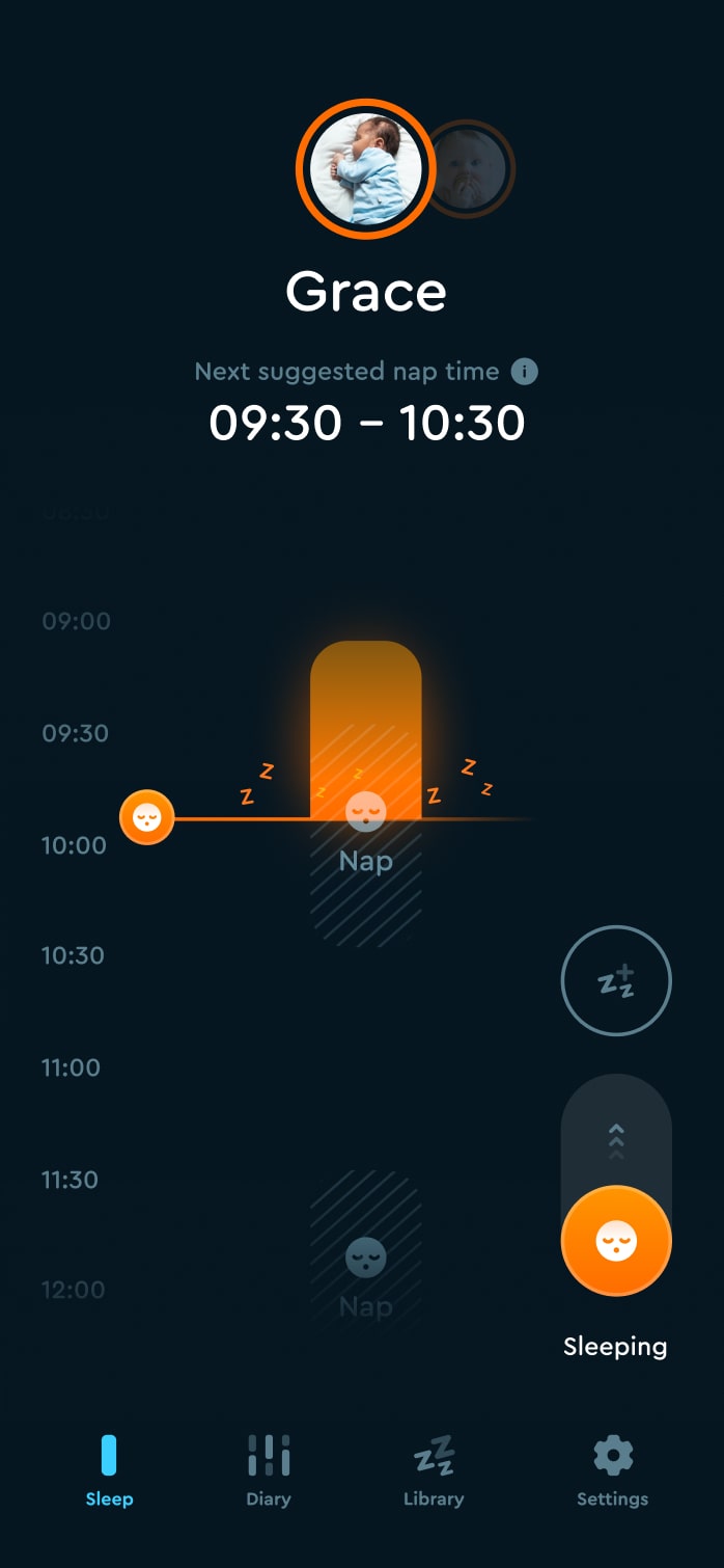 Sleep schedule mockup