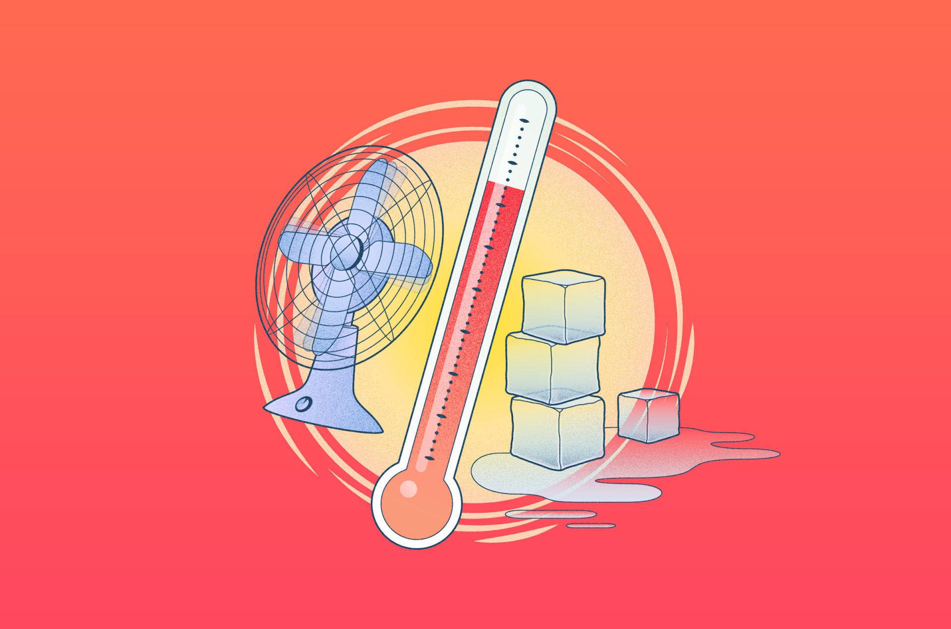 visual representing a hot night in summer