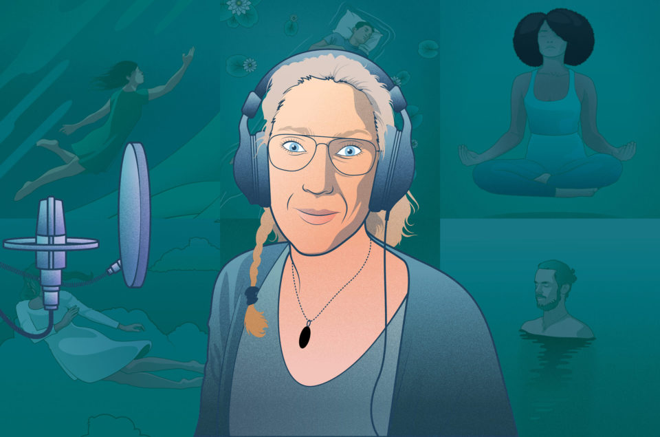 visual of Kina Nyman, the voice behind Sleep Cycle's sleep meditation and stories.