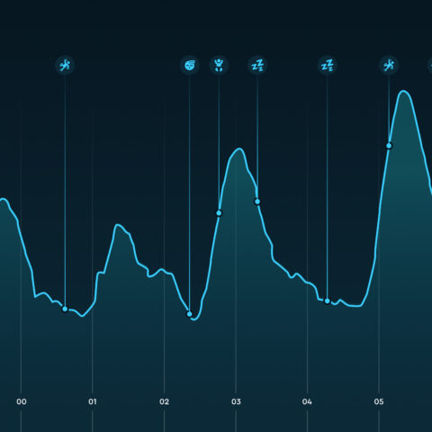 visual showing the sleep stages graph from the Sleep Cycle app